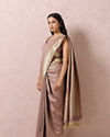 Mohey Women Purple Art Silk Saree With Golden Motifs