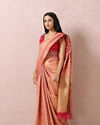 Mohey Women Pink Art Silk Saree