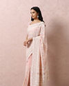 Mohey Women Peach Embroidered Saree