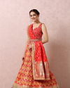 alt message - Mohey Women Mustard Yellow Lehenga With Border image number 2