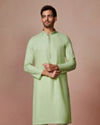 Manyavar Men Green Self Design Kurta