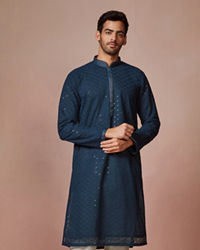 Manyavar Men Feroze Chikankari Kurta