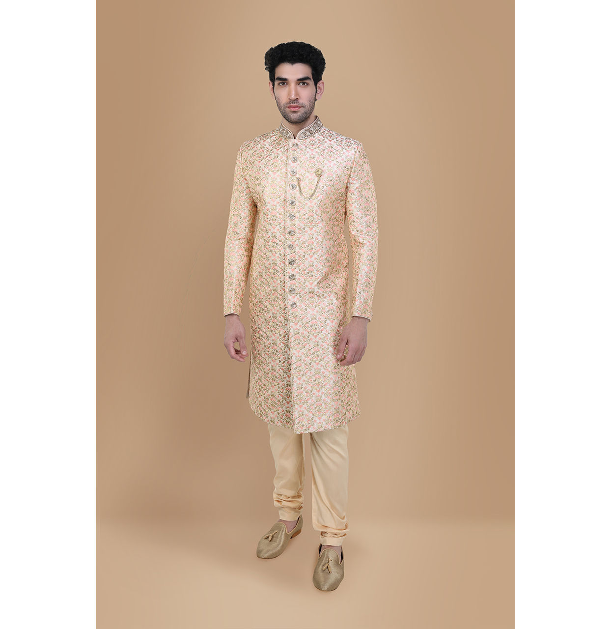 Manyavar Men Marvelous Rani Pink Wedding Sherwani