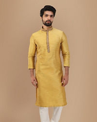 Manyavar Men Vivacious Orange Kurta Set