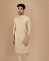 Manyavar Men Basic Cream Kurta Set