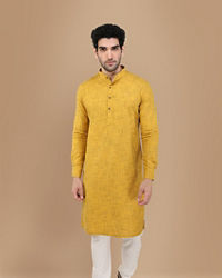 Manyavar Men Stylish Orange Kurta