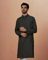 Manyavar Men Dark Blue Printed Kurta