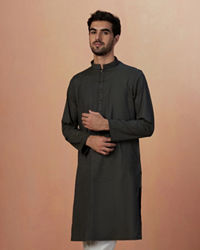 Manyavar Men Dark Blue Printed Kurta