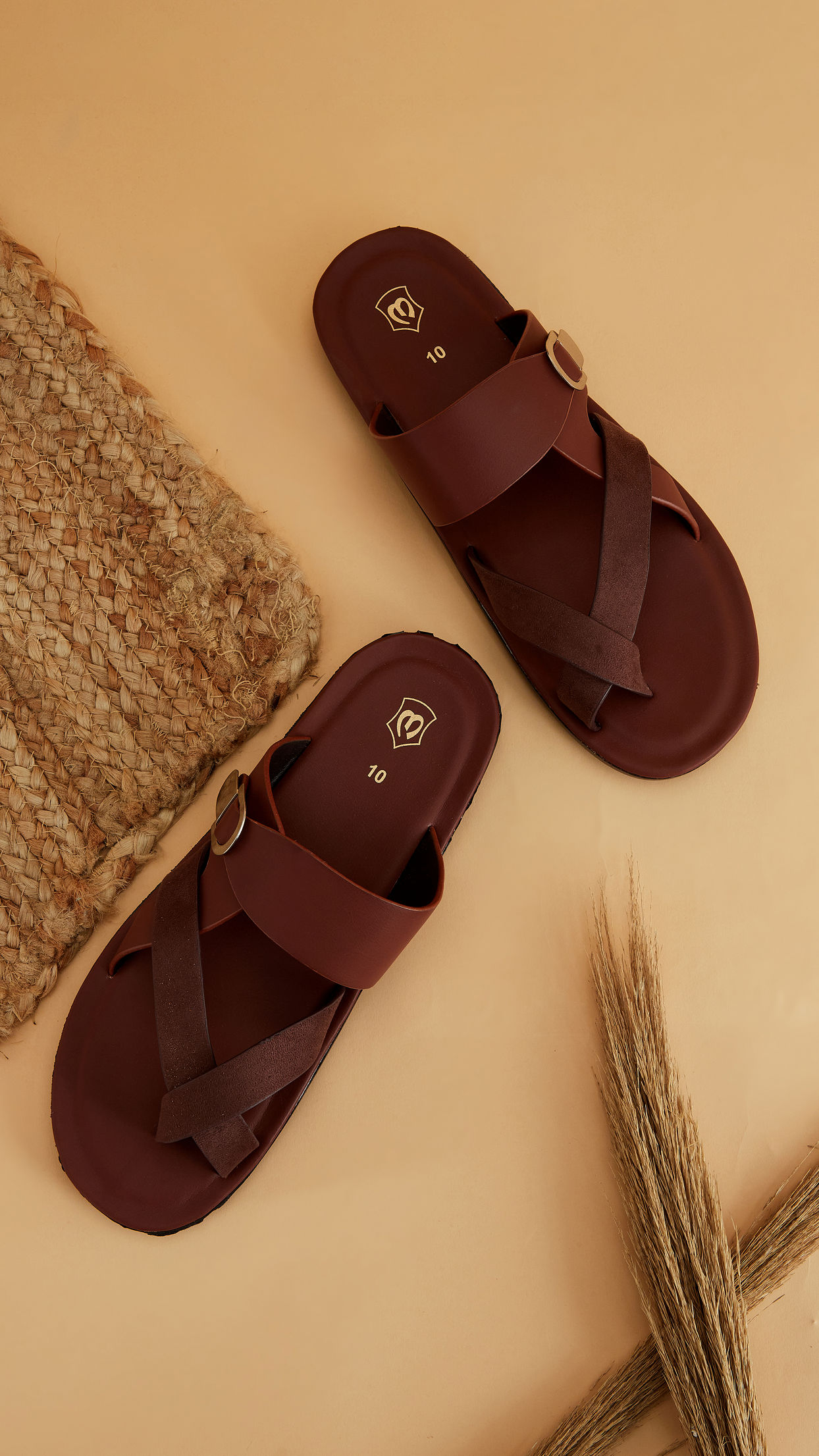 Manyavar Men Dark Brown Men's Sandal