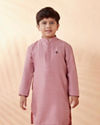 Manyavar Boys Boys Pink Solid Kurta Set