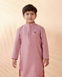 Manyavar Boys Boys Pink Solid Kurta Set