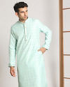 Manyavar Men Sky Blue Festive Kurta Pajama