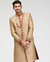 Manyavar Men Traditional Sherwani In Beige image number 1