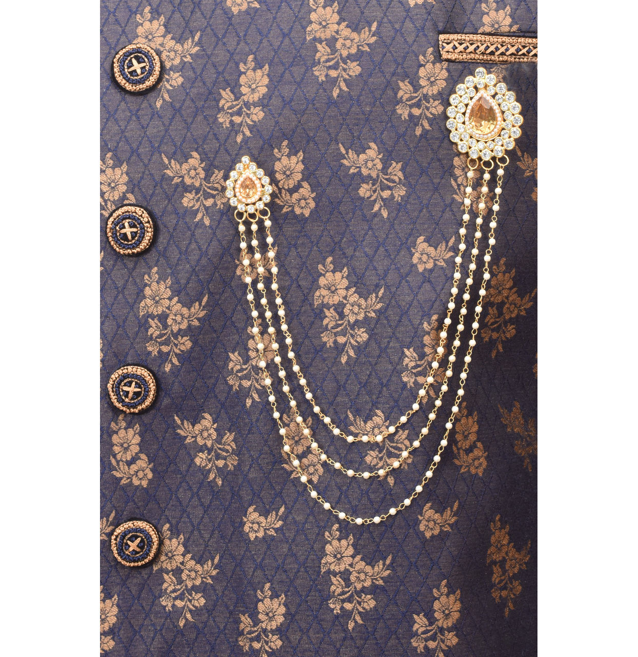 Manyavar Men Regal Fawn Brooch