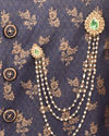 Manyavar Men Regal Bottle Green Brooch
