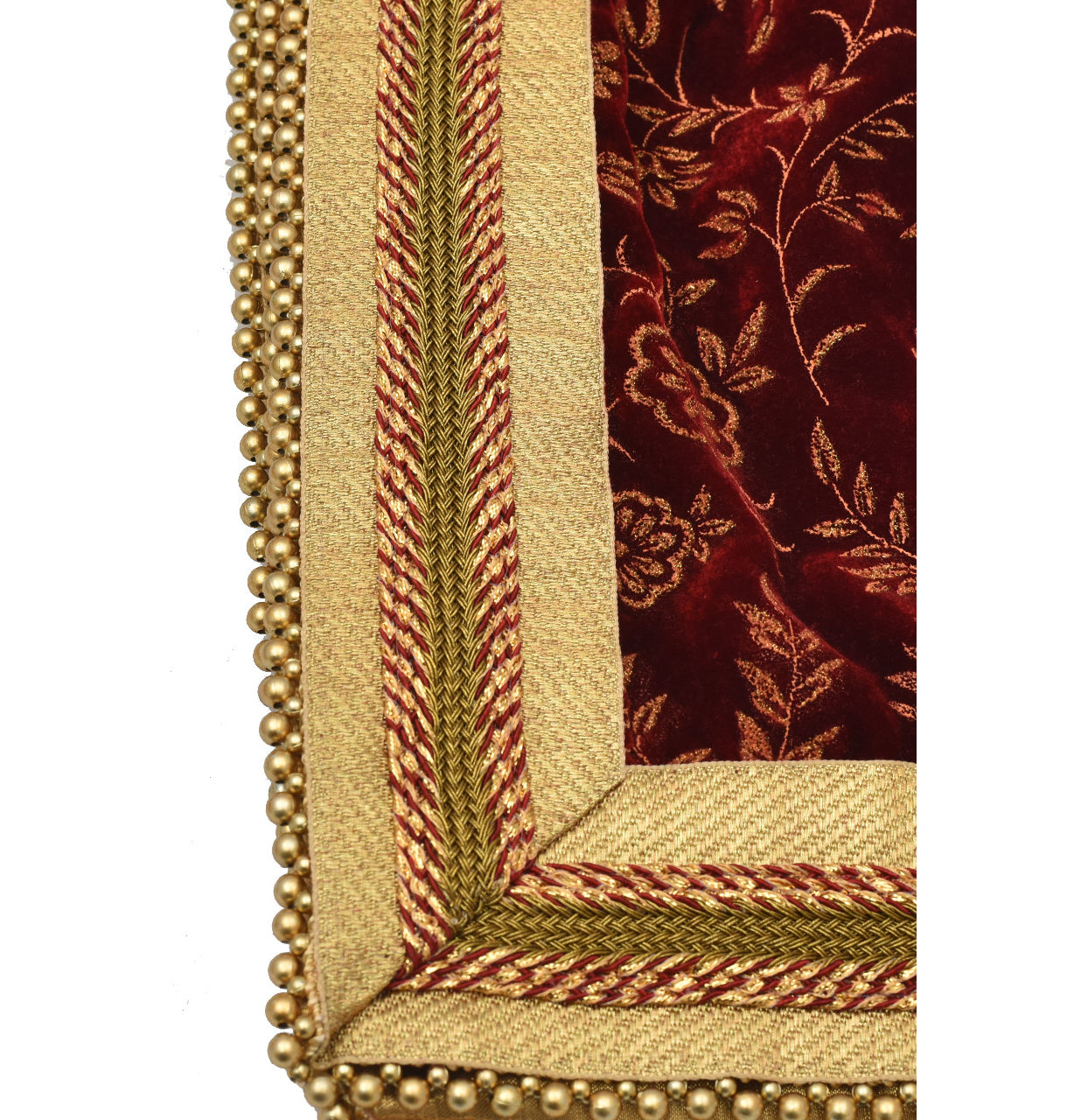Maroon cotton checkered dupatta