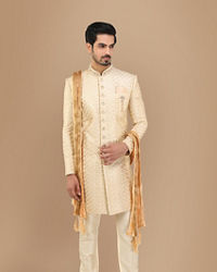 Manyavar Men Suave Light Colored Indo Western