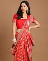 Blissful Rani Red Saree image number 0