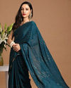 alt message - Mohey Women Ravishing Blue Saree image number 3