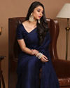 Mohey Women Blissful Indigo Blue Saree