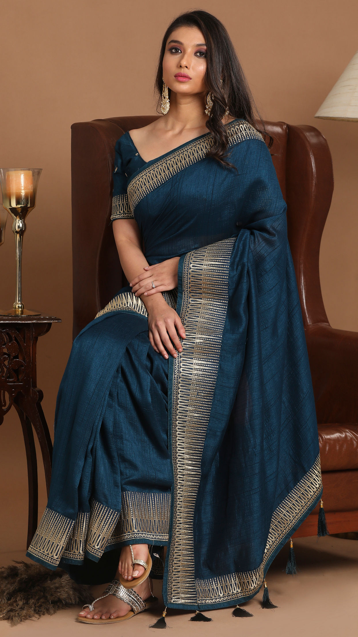 Splendid Blue Saree image number 0