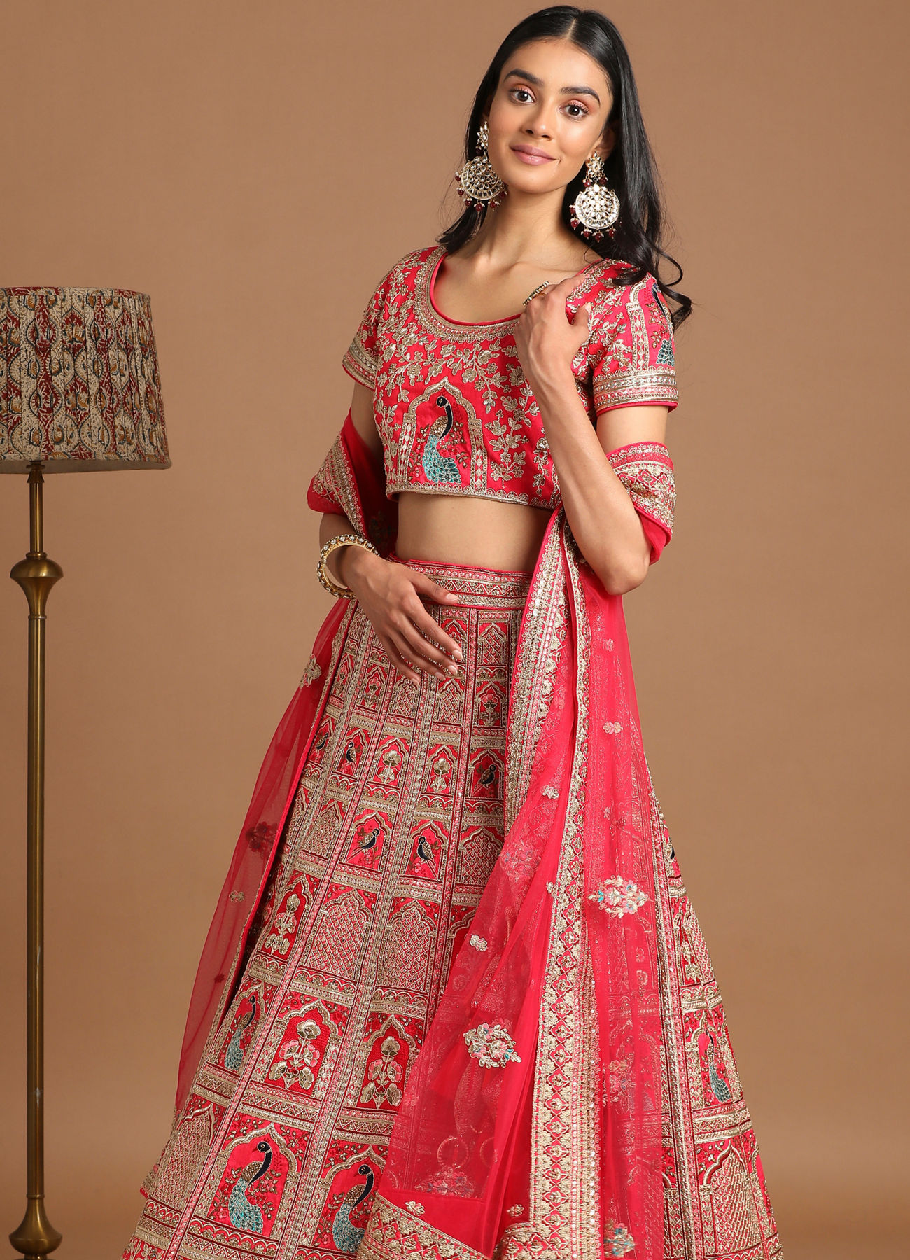 Mohey Women Ravishing Rani Pink Bridal Lehenga