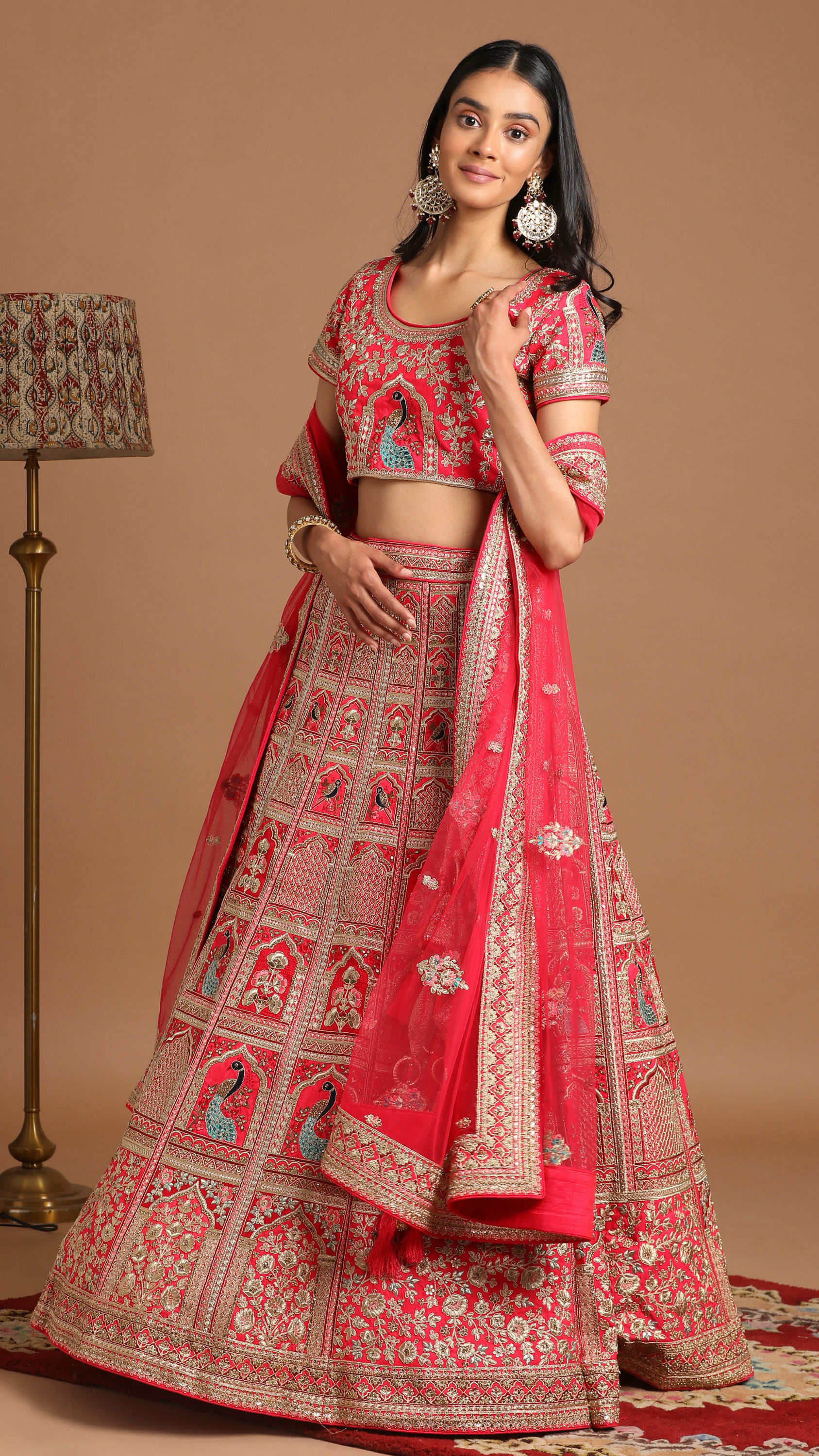 Mohey Women Ravishing Rani Pink Bridal Lehenga