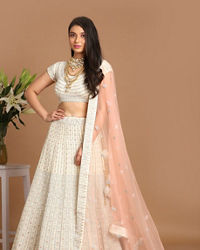 Mohey Women Light Colored Chiffon Lehenga