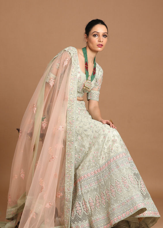 Mohey Women Playful Pista Lehenga