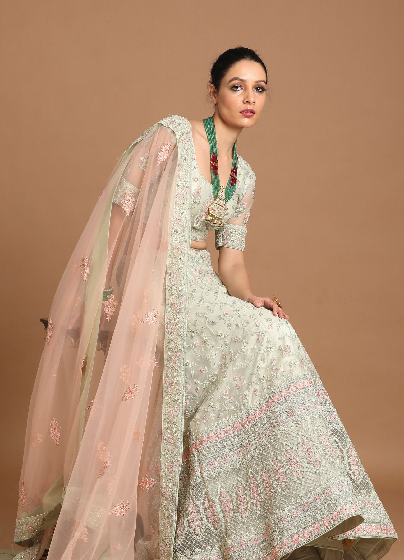 Mohey Women Playful Pista Lehenga