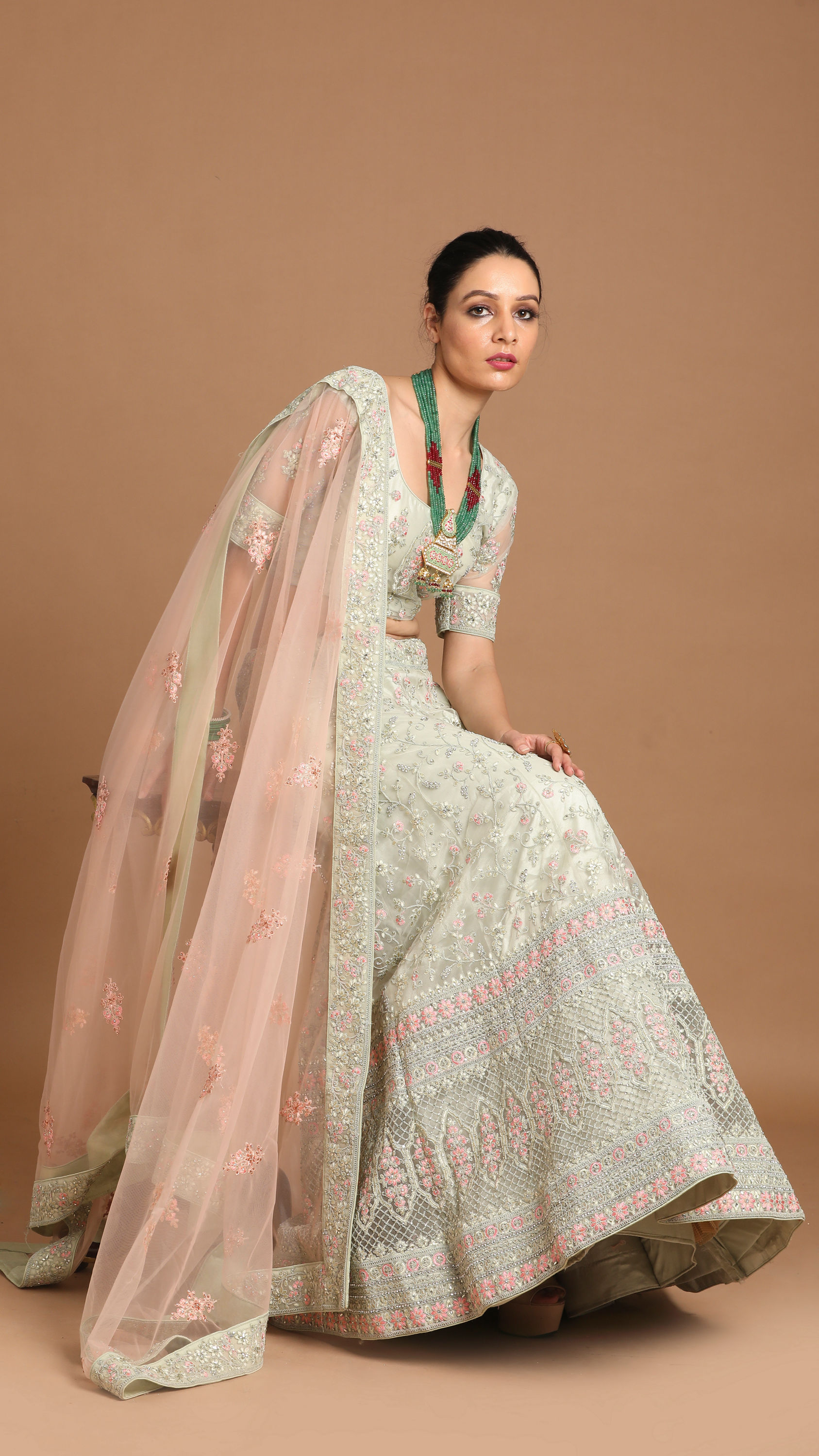 Mohey Women Playful Pista Lehenga