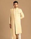 Manyavar Men Timeless Beige Sherwani image number 1