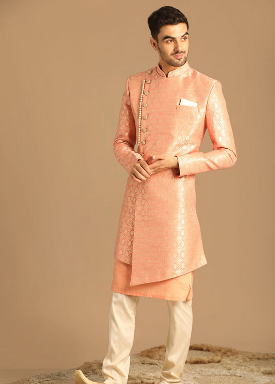 Manyavar Men Pristine Gajaree Indo Western