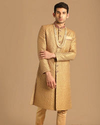 Manyavar Men Classy Fawn Sherwani