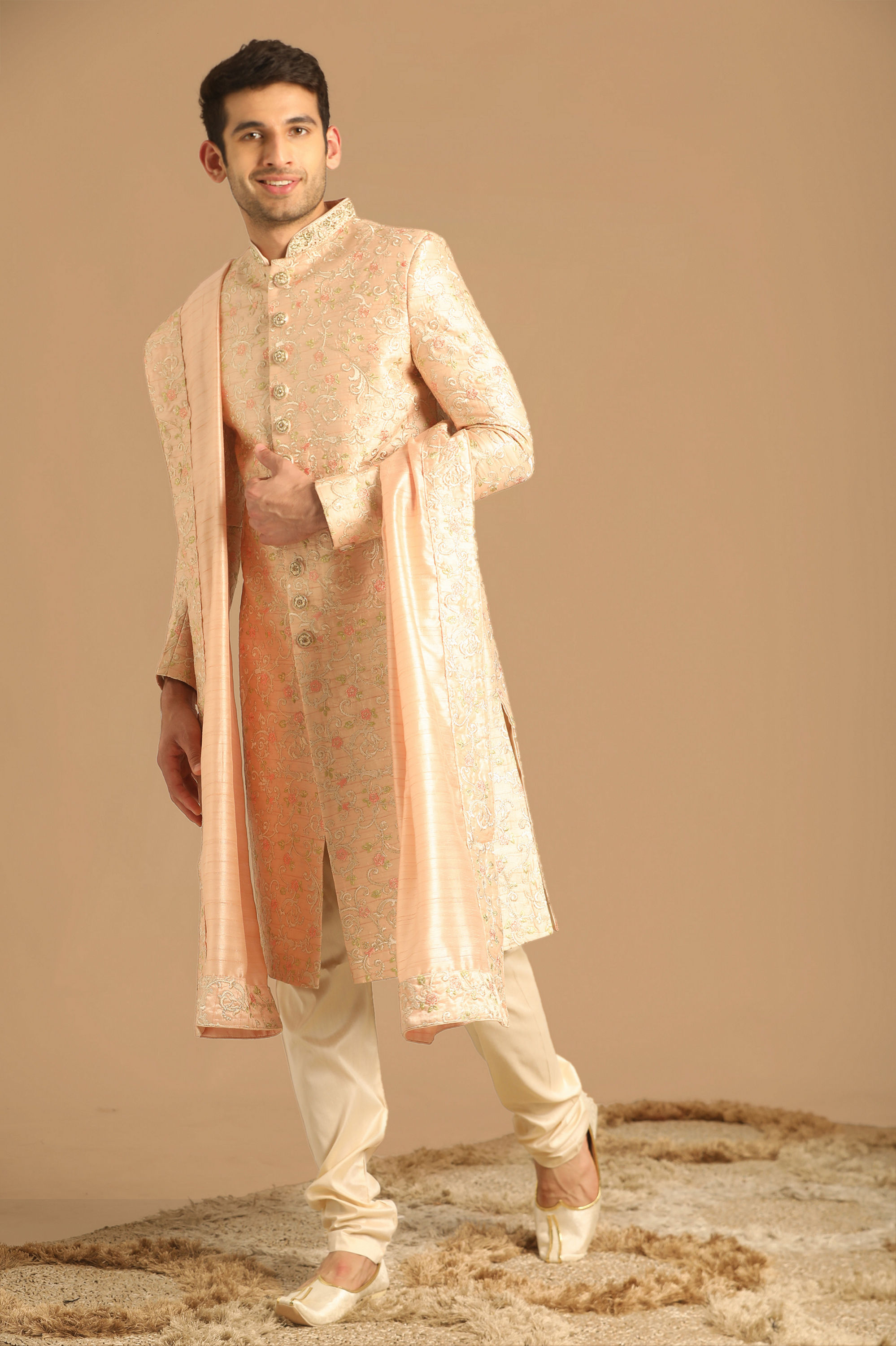 Manyavar Men Timeless Gajaree Sherwani