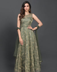 Mohey Women Gorgeous Green Gown