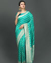 alt message - Mohey Women Desirable Dark Green Saree image number 0