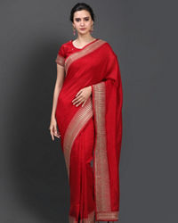 Mohey Women Decadent Dark Red Saree