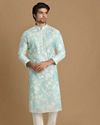 Manyavar Men Inimitable Bright Green Kurta Set