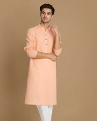 Manyavar Men Casual Light Pink Kurta