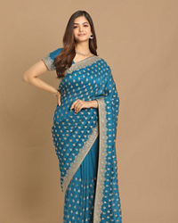 Mohey Women Enigmatic Blue Saree