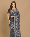 Mohey Women Luxurious Dark Blue Saree