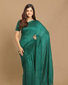 alt message - Mohey Women Decadent Dark Green Saree image number 0