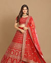 Mohey Women Royal Red Bridal Lehenga