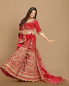 Mohey Women Glamorous Rani Pink Bridal Lehenga