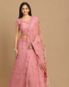 Mohey Women Beautiful Embroidered Pink Lehenga