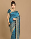 alt message - Mohey Women Stunning Blue Saree image number 0