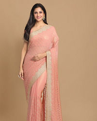 Mohey Women Georgeous Pink Saree