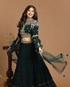 Mohey Women Dark Green Lehenga image number 0