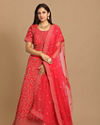 alt message - Mohey Women Ravishing Red Bridal Lehenga image number 0